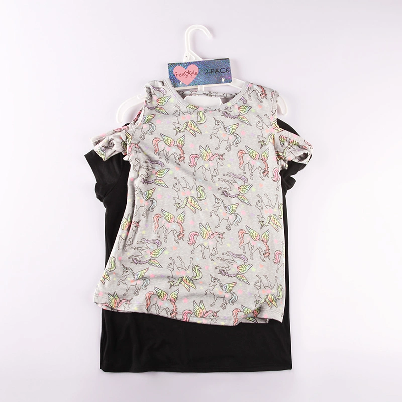 Stockpapa High quality/High cost performance  Low Price Girls Cute Print Casual T Shirts