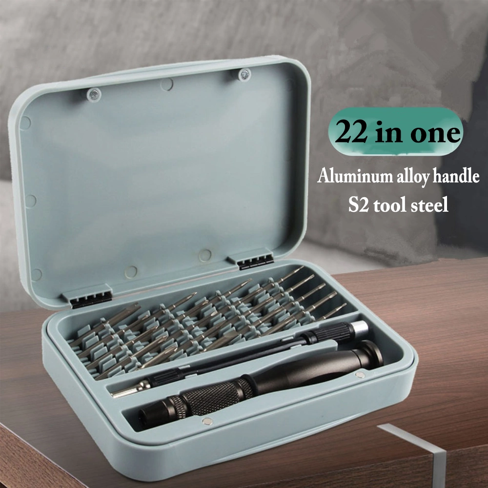 22 in 1 Schraubendreher Werkzeugsatz magnetische Brieftasche Schraubendreher Multifunktionale Reparaturwerkzeuge Hardware Werkzeugbohrer Reparaturwerkzeuge Akku-Schraubendreher Handwerkzeug-Set