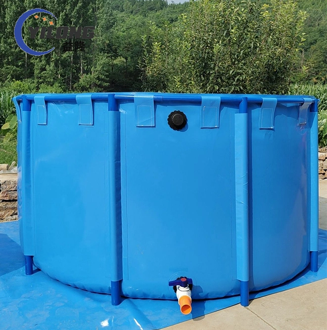 Soporte de PVC personalizadas plegable portátil de almacenamiento de agua de acuario lona Estanque Koi Fish Tank