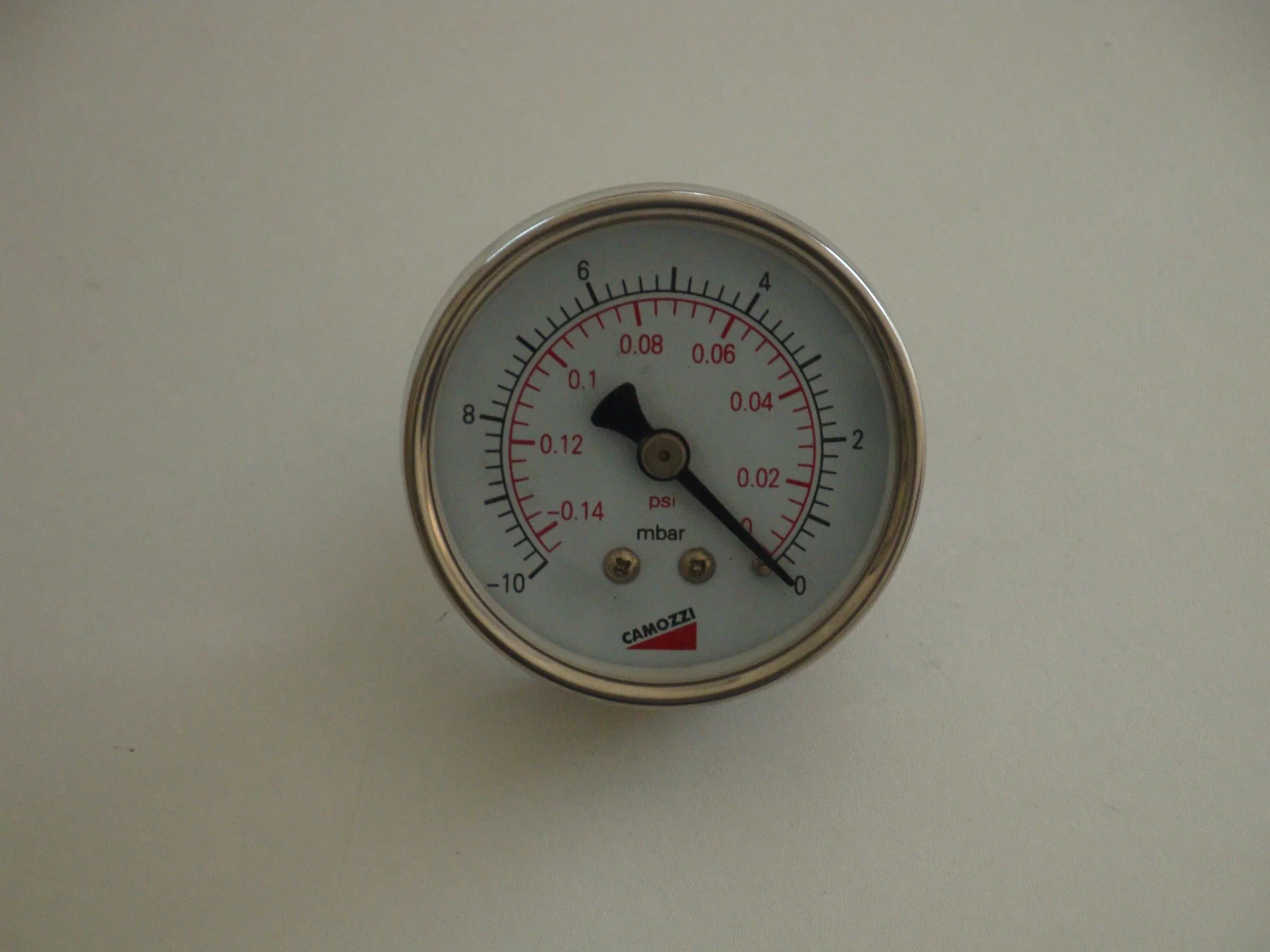 60mm Back Type Vacuum Gauges Stainless Steel Case and Brass Connection