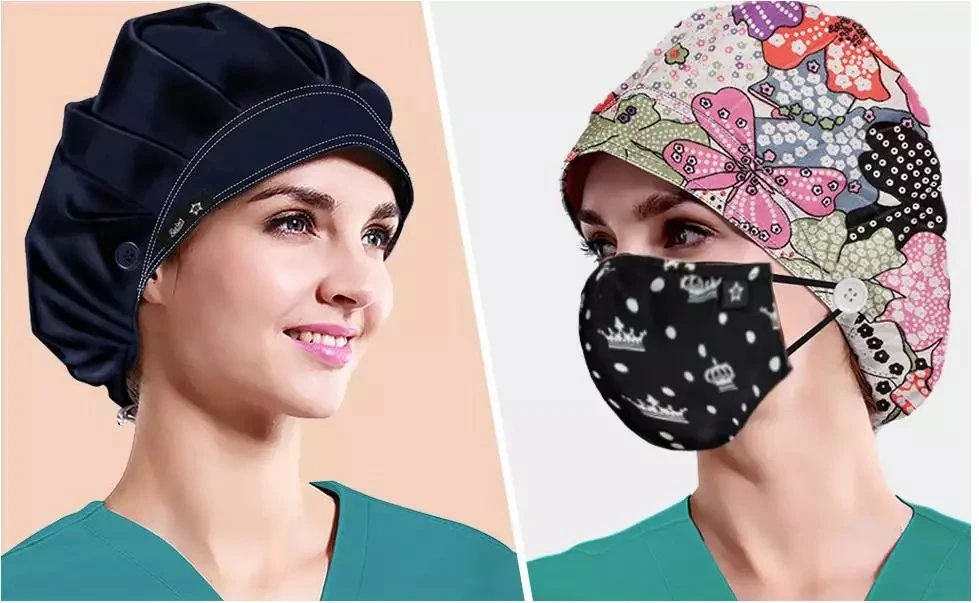 Charlottes unisexe bandeau élastique Turban pour les femmes avec des boutons