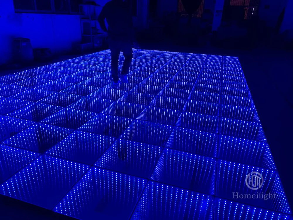 12X12FT imán inalámbrico 3D espejo Dance Suelo iluminado Infinity Paneles de baile