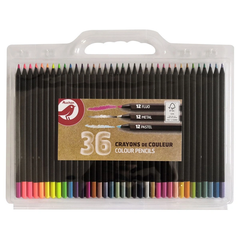 Office School Stationery Auchan 12 Watercolor Pencil