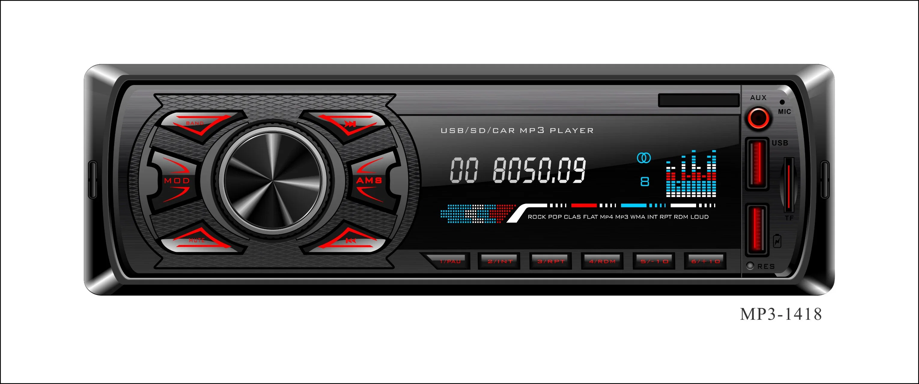 Rádio do carro popular modelo de leitor de áudio do carro