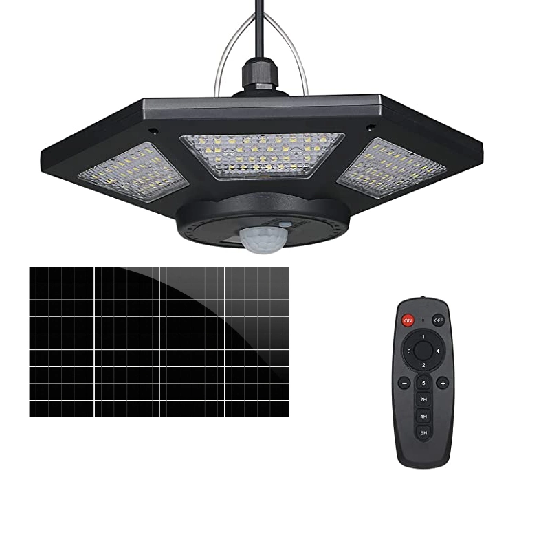 Lámpara solar impermeable exterior Control remoto sensor Luz Solar Street Luz