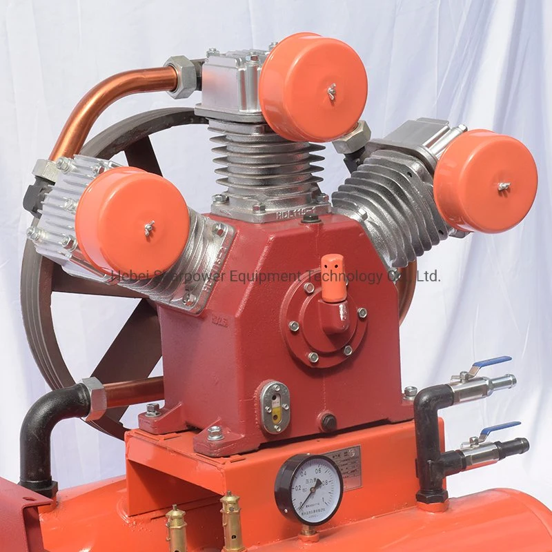 W-2.8/5 Belt Driven Air Compressor Mining Machine Portable 3 Piston Powered by Diesel Engine