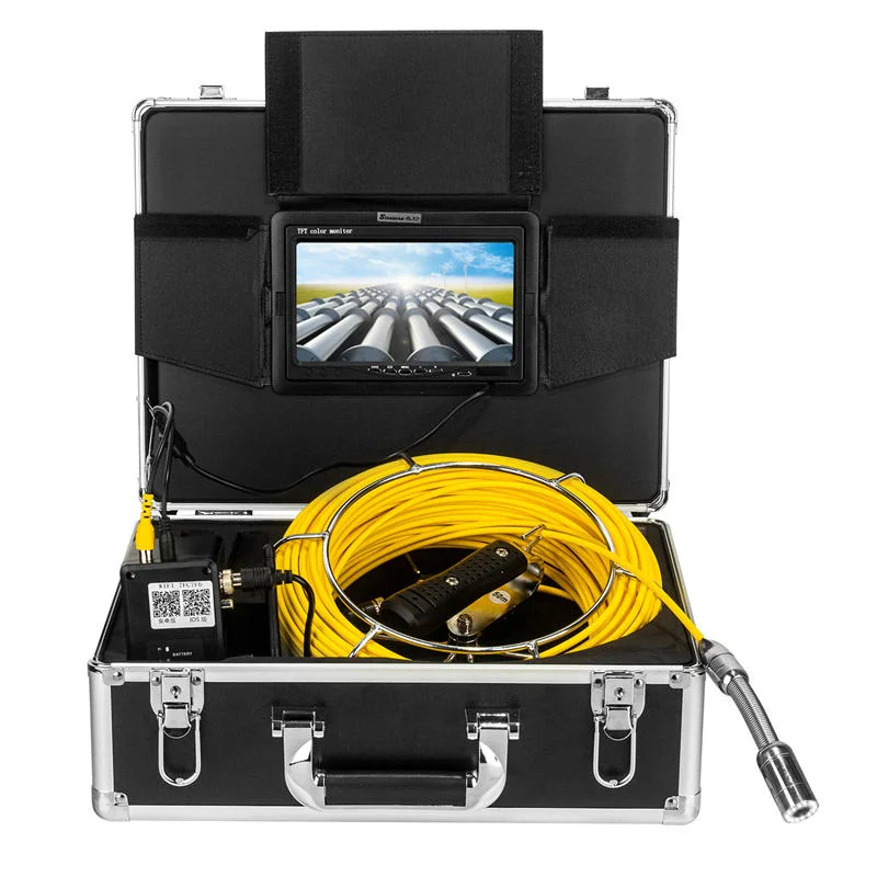 Pipe Inspection Camera 20-200m 9inch Monitor Sewer Camera with DVR 8GB Card Drain Industrial Endoscope with 9mm Cable