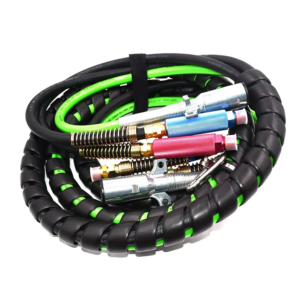 3-in-One ABS Air Power Lines Wrap 7 Way Electrical Cable with Aluminium Handle Grip