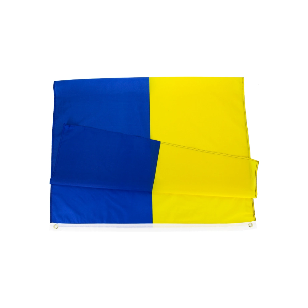 100% Polyester 3X5FT Ukraine Flaggen mit Trident Logo