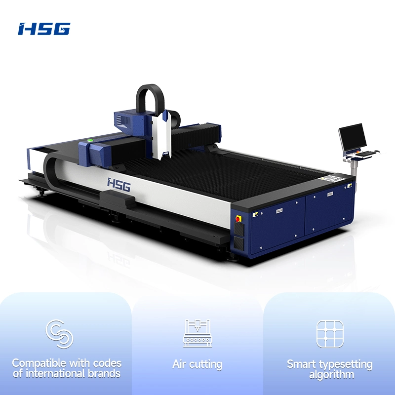 Máquina de corte a laser de fibra metálica 1500X3000 Corte a laser industrial de alumínio Fábrica de equipamentos