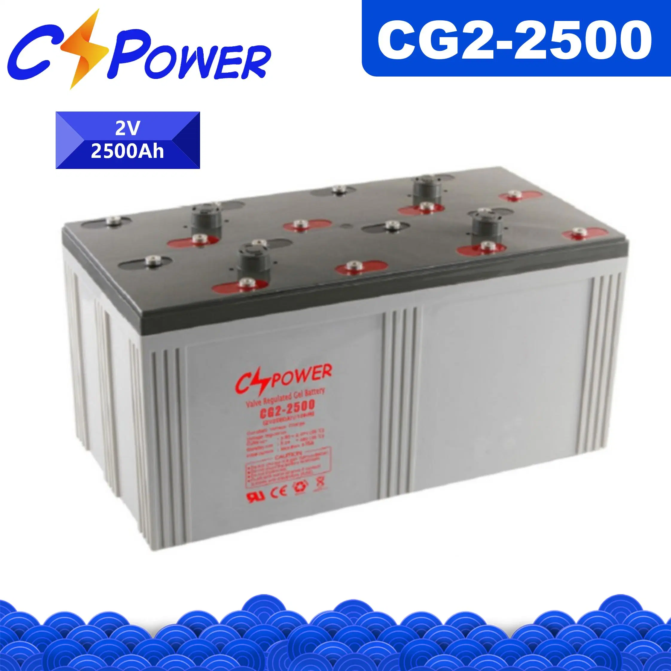 Cspower 2V 2500ah Long Life Deep Cycle Industrial Battery for Electric Powered Toys