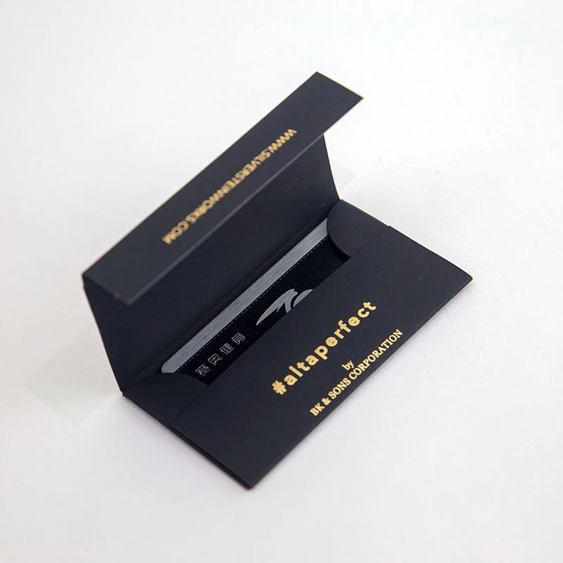 Custom Logo Hot Stamping UV Black Specialty Paper VIP Credit Card Box Membership Free Gift Card Packaging Envelope Boxes
