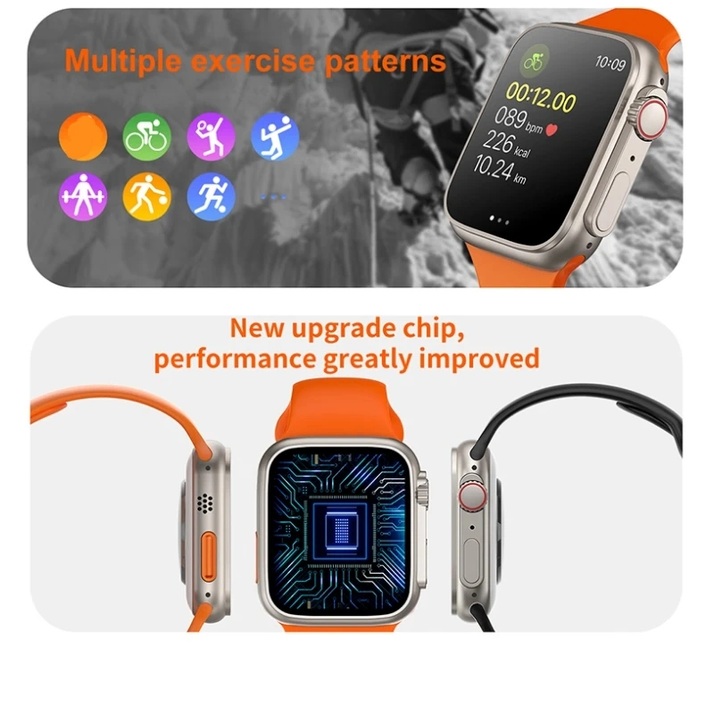 Series 8 Smart Watch I8 Ultra 45mm 49mm Two Strap Tws Bluetooth Headset Men Women Heart Rate Monitor Fitness Sport Smartwatch