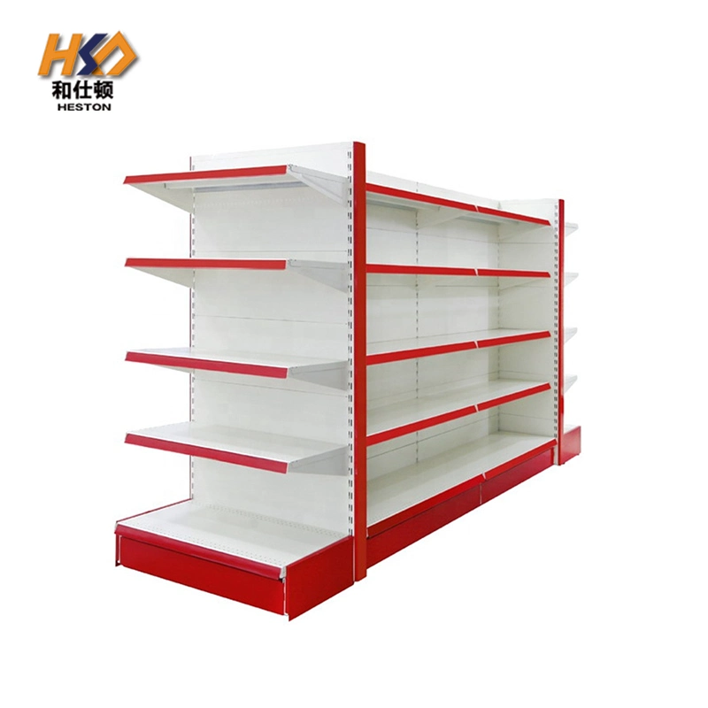 New Style Steel and Wood Material Supermarket Display Rack Shelf