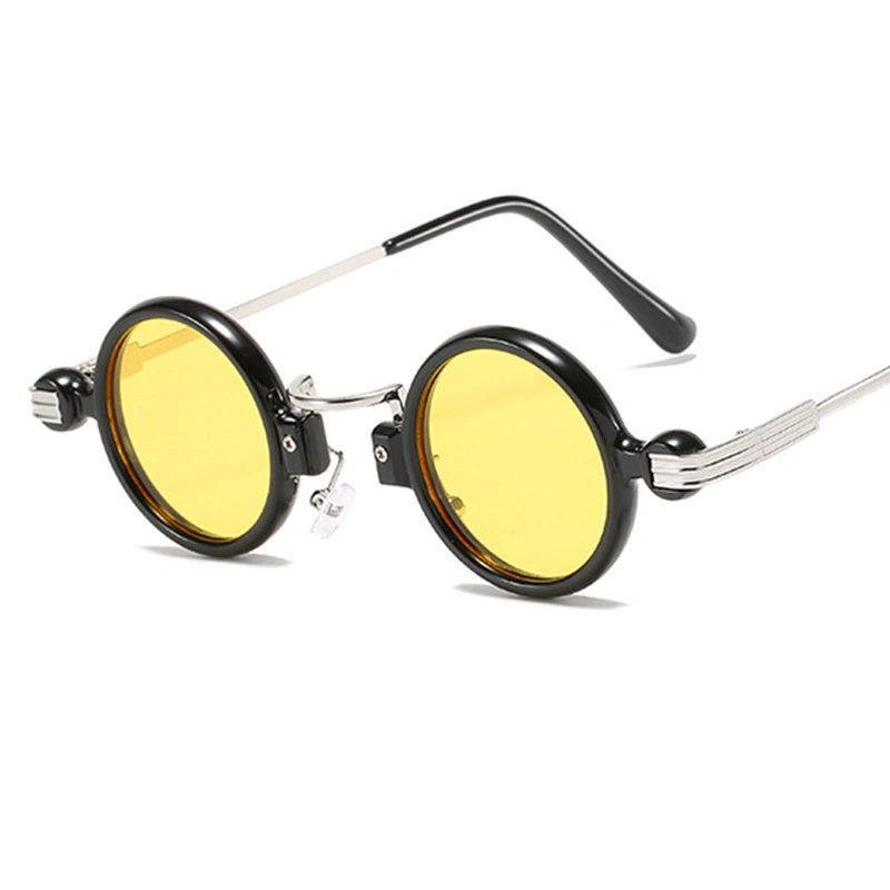 Skylark Vente en gros personnalisé UV400 Retro Steampunk petits lunettes de soleil rondes pour Hommes et femmes