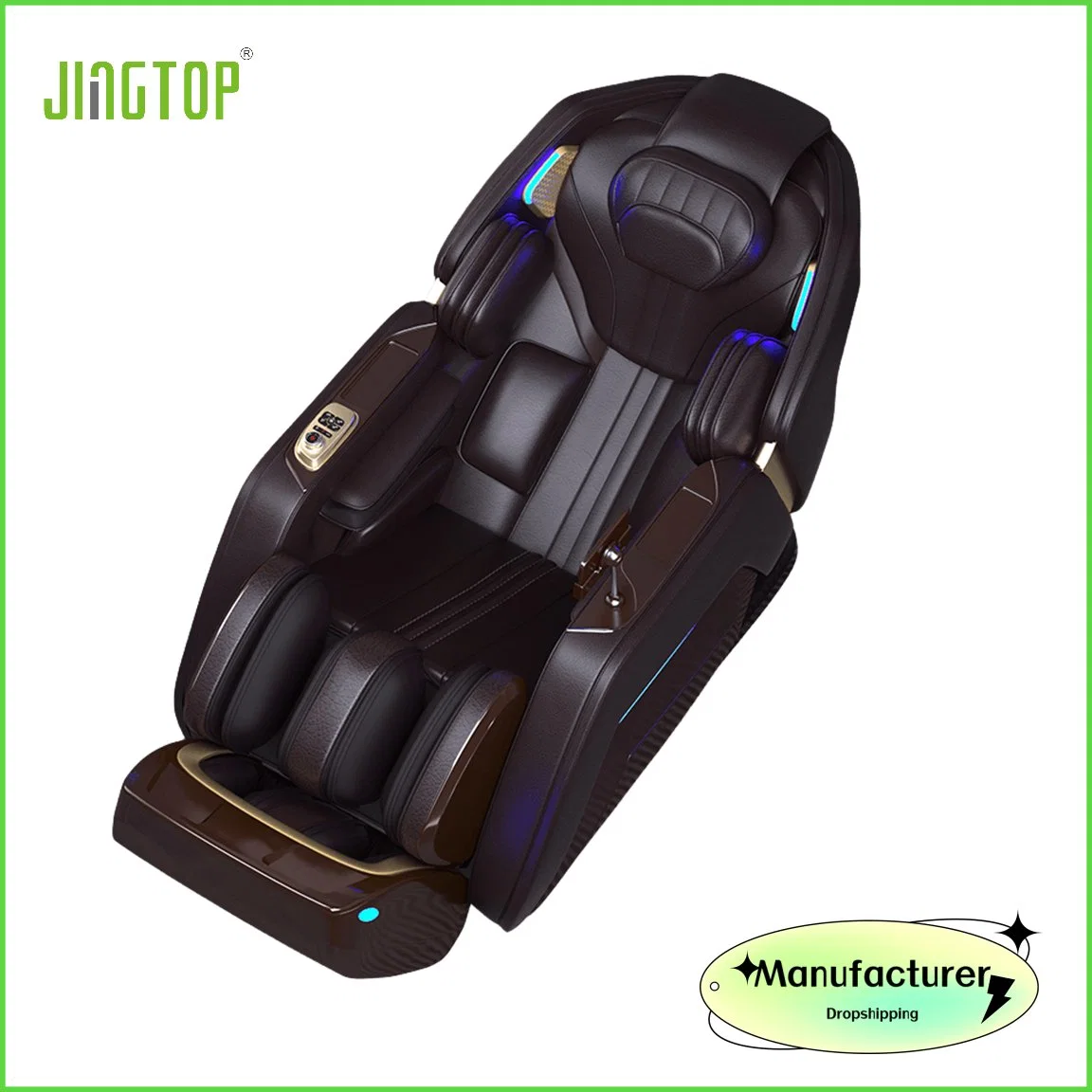 Jingtop Prix d'usine 3D 4D Qualité supérieure Chaise de massage corporel de massage thaïlandais à gravité 0.