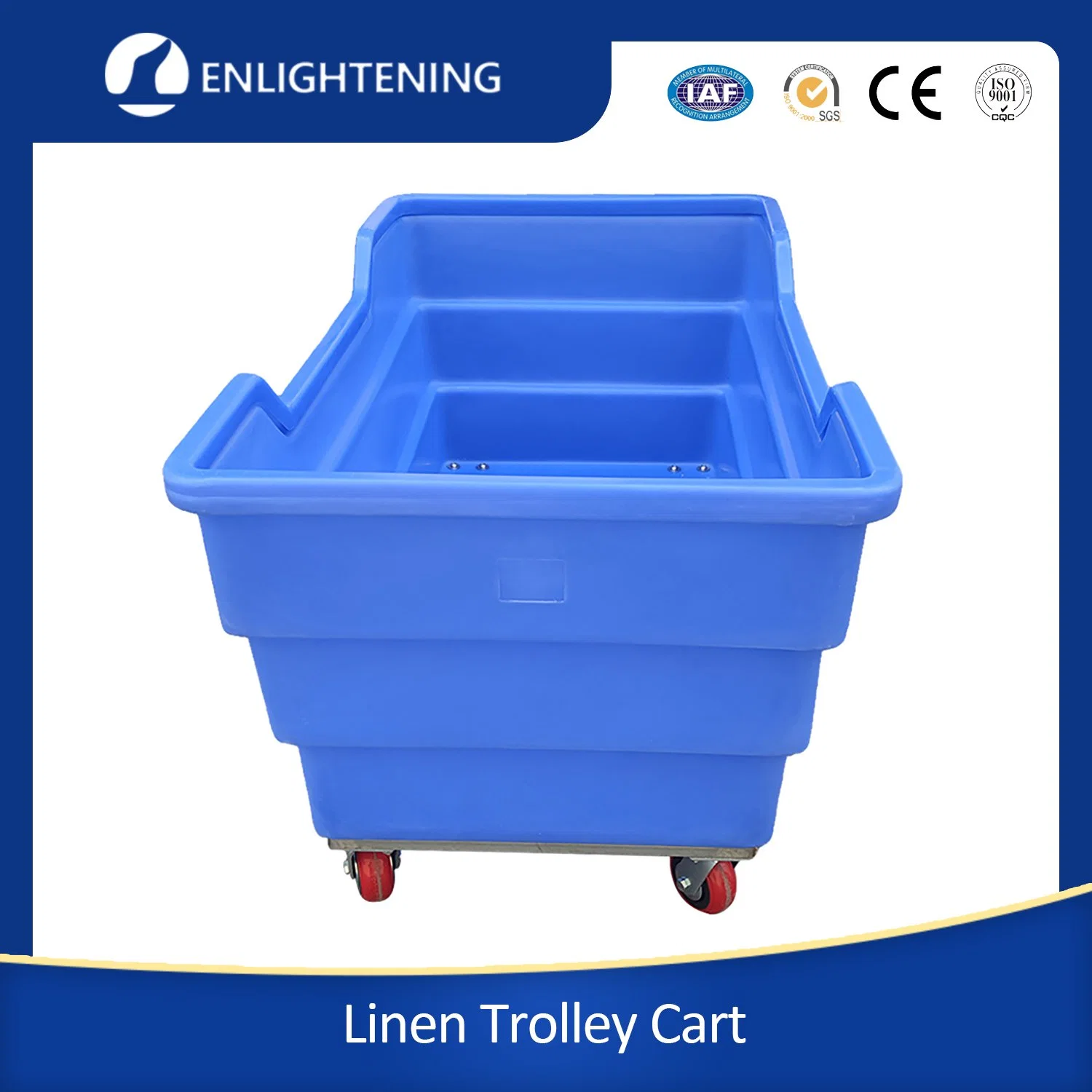 China High quality/High cost performance  Hotel Laundry Linen Trolley Plastic Bulk Cage Trolley Laundry Truck