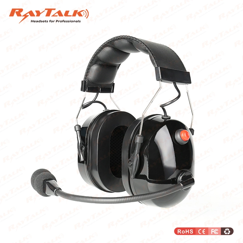 Heavy Duty Noise-Canceling Headset Behind The Head with Flexible Boom Microphone