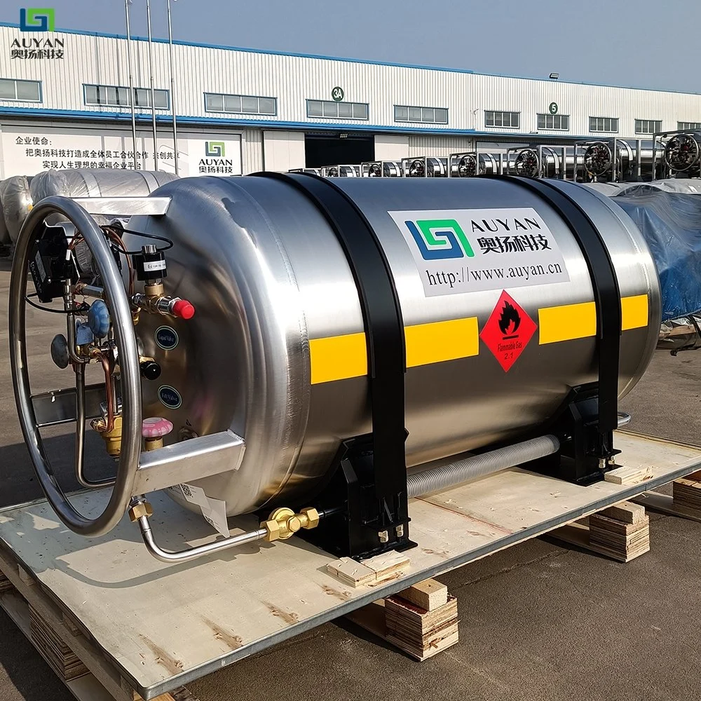 High Pressure Argon Hydrogen Nitrogen Disposable Helium Steel Gas Cylinder for Vehicle