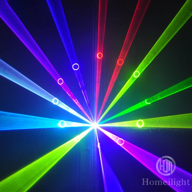 Etapa parte de las luces de discoteca de iluminación láser láser a color de mezcla de luz láser de animación para el club de noche