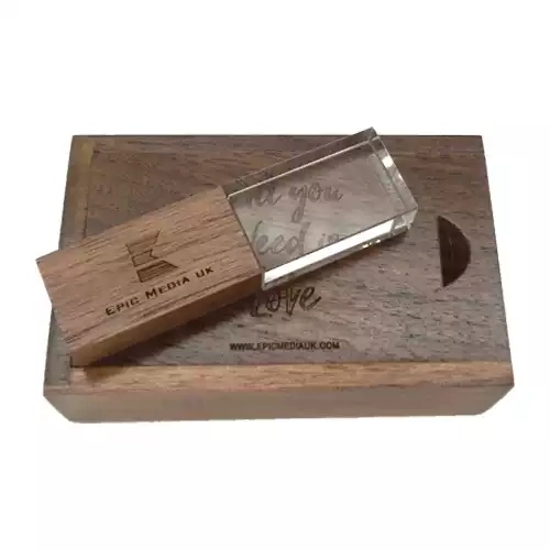 Wooden Crystal Creative USB 2,0 Flash-Laufwerk 4GB 8GB 16GB 32GB 64GB Speicher U Disk Pendrive 64GB