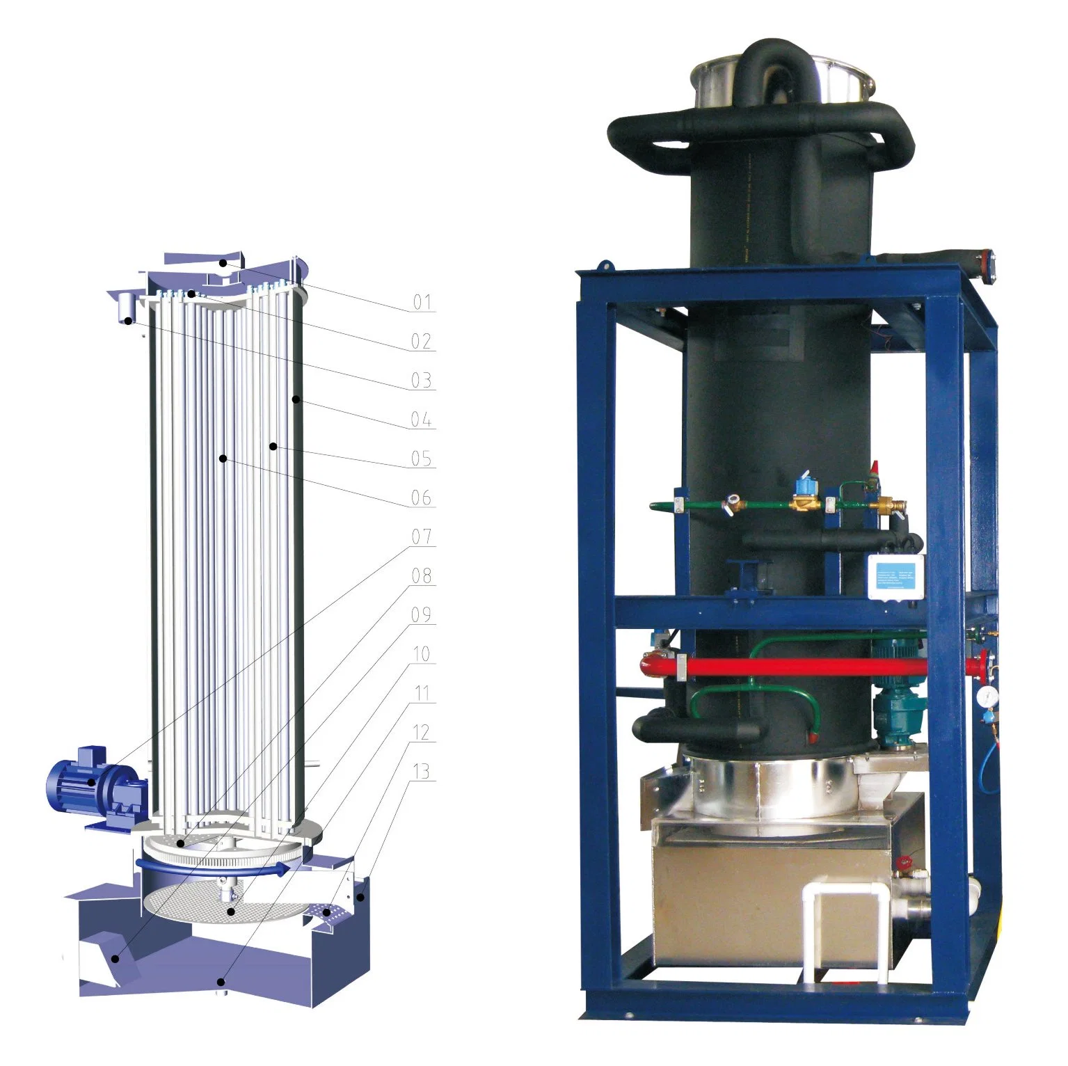 Tubo Thermojinn 5000kg máquina de gelo para Espanha