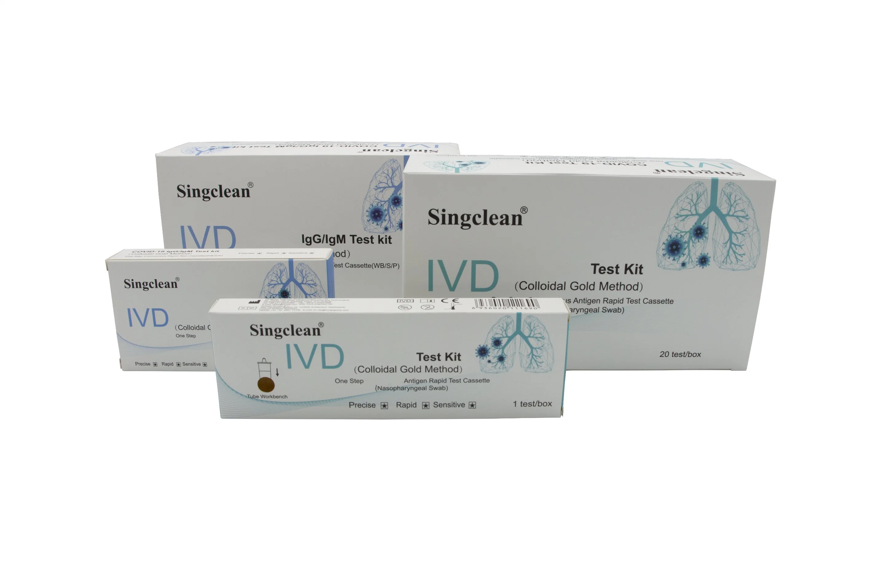 Virus SingClean Nasal Multi-Specification Antigen Nasopharyngeal Swab bandelette de test pour Utilisation facile