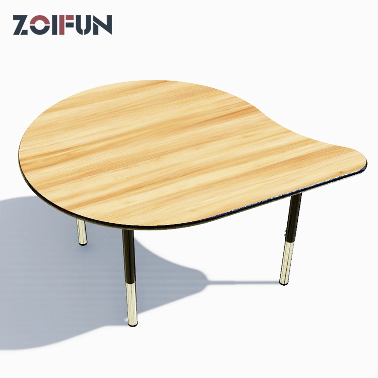 Activity Public Place Table Desks; Bubble Drop Shape MDF Top with PU PVC Edge Meeting Furniture