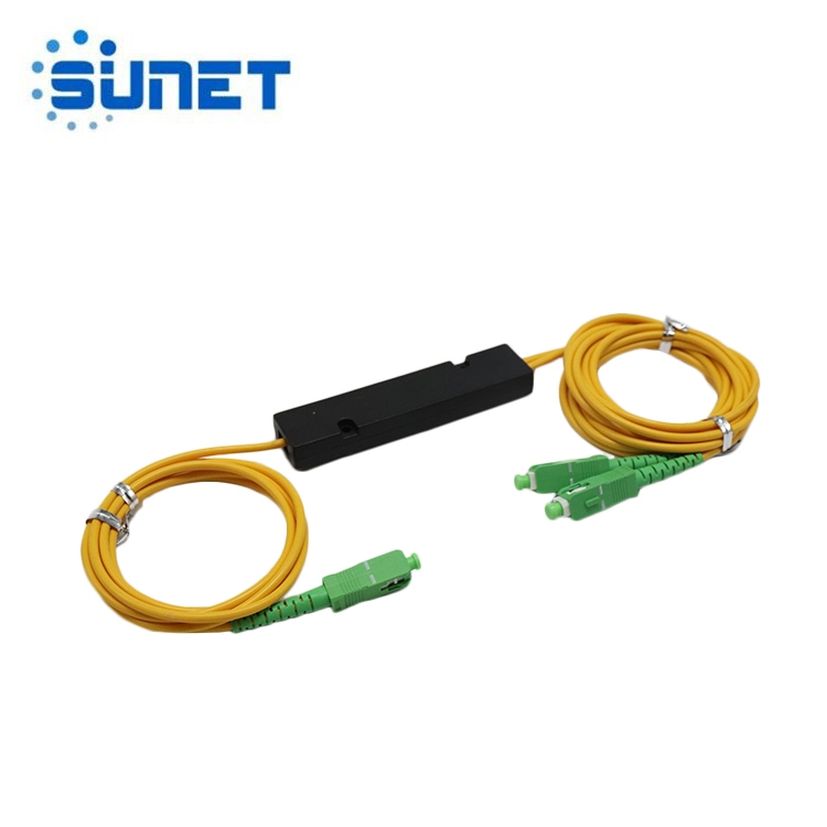 Fbt Sc APC 1X2 Splitter de fibra óptica acoplador con el conector