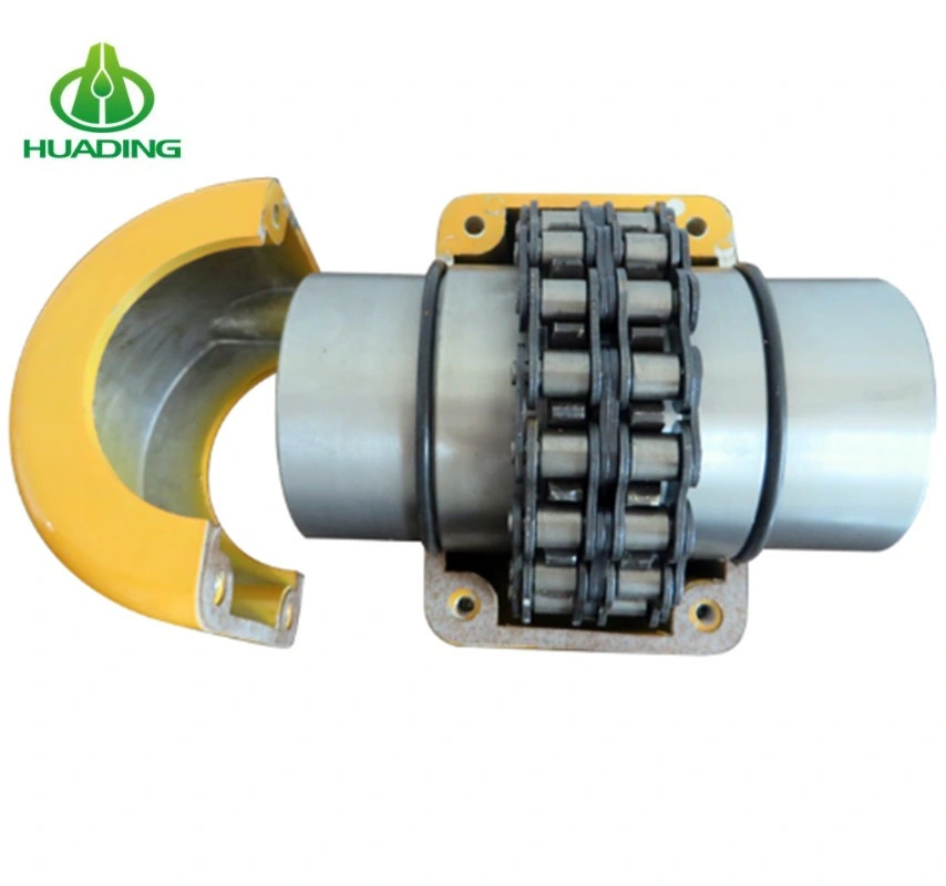 Huading Gl Type Roller Chain Couplings Duplex Chain Cover Transmission Industrial Coupling