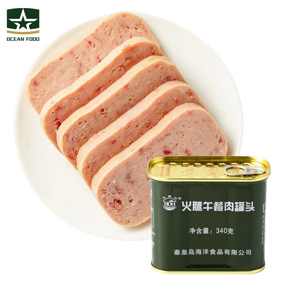 Convenient Food Ration Canned Ham Tin Luncheon Meat for Hiking