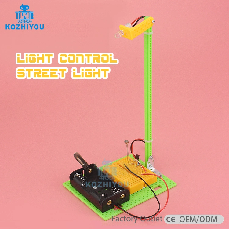 Children Stem Science Toy Steam DIY Light Control Street Light Educational Science Toy Gift for Children