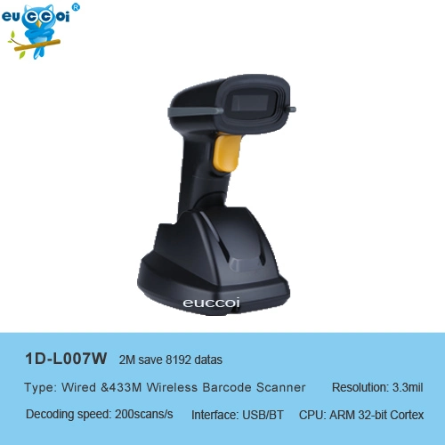 1d Wired &433m Wireless Barcode Scanner