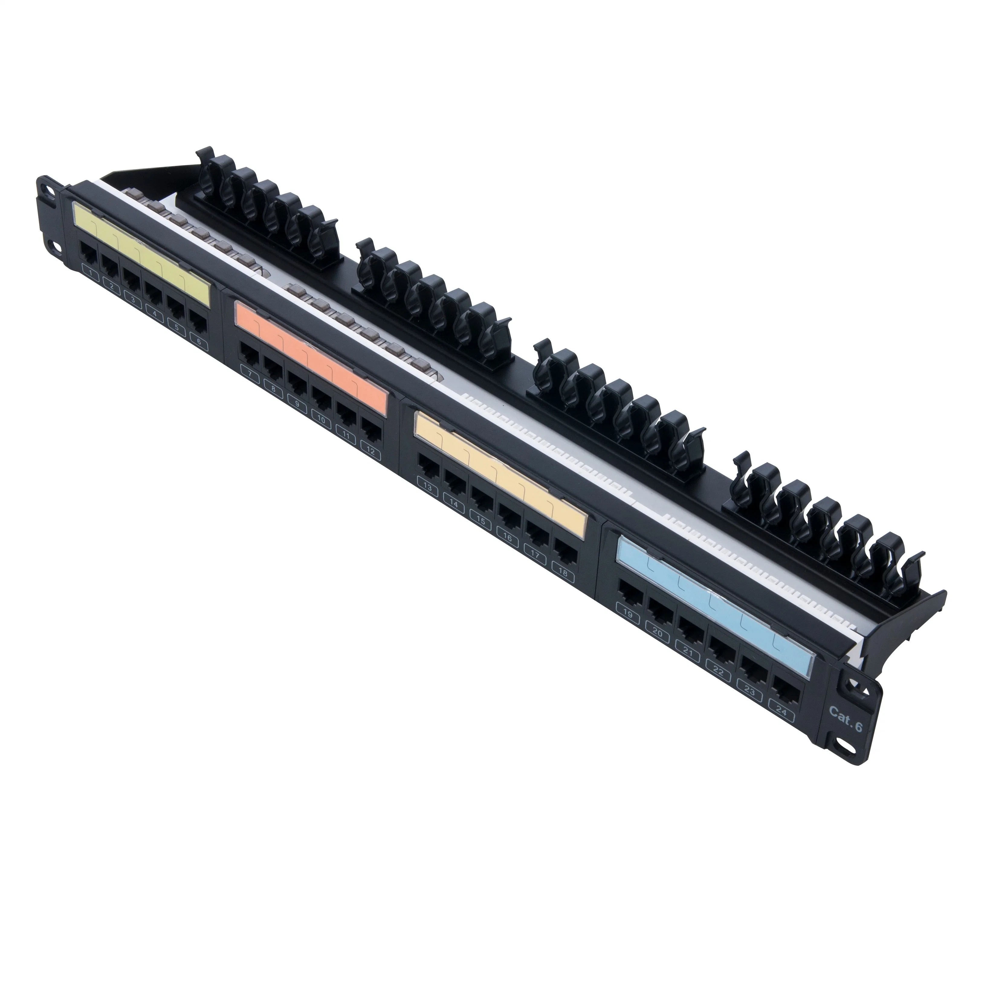 Cat 6 Panel de conexiones, UTP 1U 24ports, Cat 5e Cat 6A