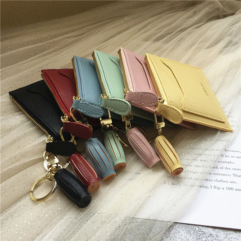 Candy Color PU Zipper Cpin Pouch Card Holder