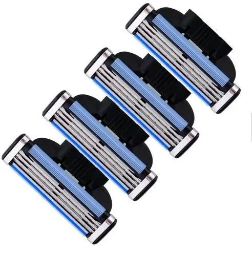 3 Blade System Razor Replace Cartridge Stainless Steel Blade Refills for Shaving System Razor