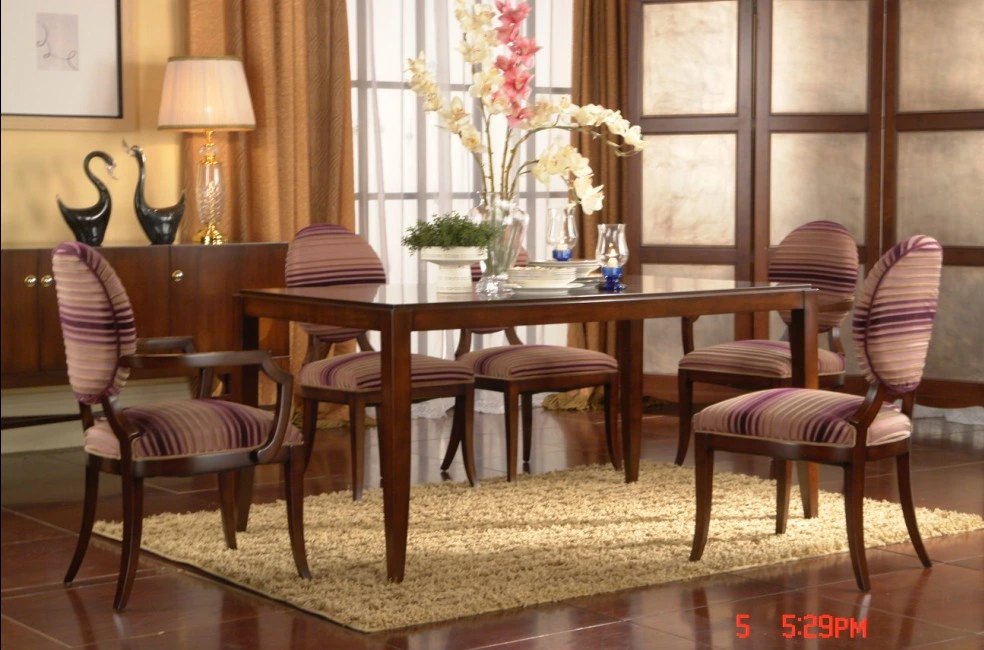 China Manufacturer Upholstered Chair Wood Table for Dining Room and Restaurant