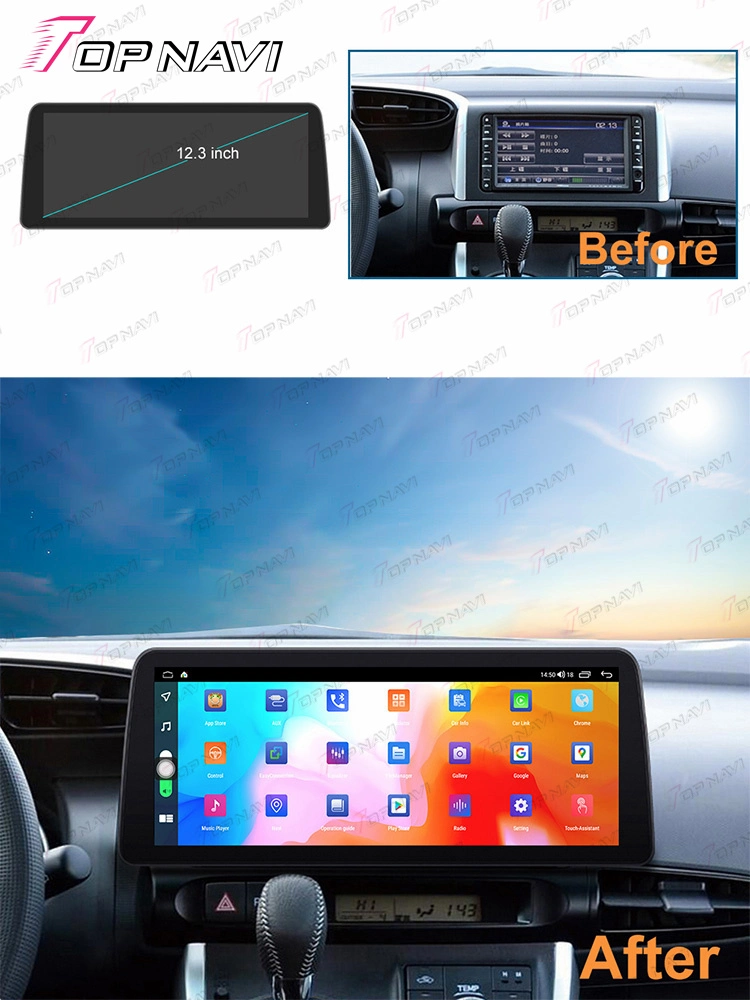 12.3 Inch Android Car Radio CD Player for Toyota Wish 2010 2011 2012 2013 2014 2015 2016 Interior Accessories