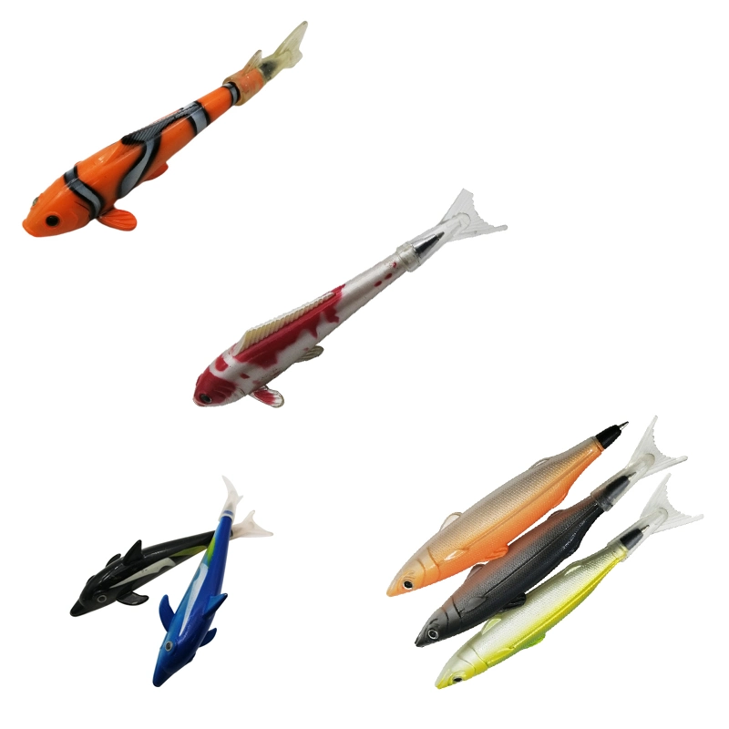 Short Fish Shaped Plastic Pen, Craft Neutral Pen