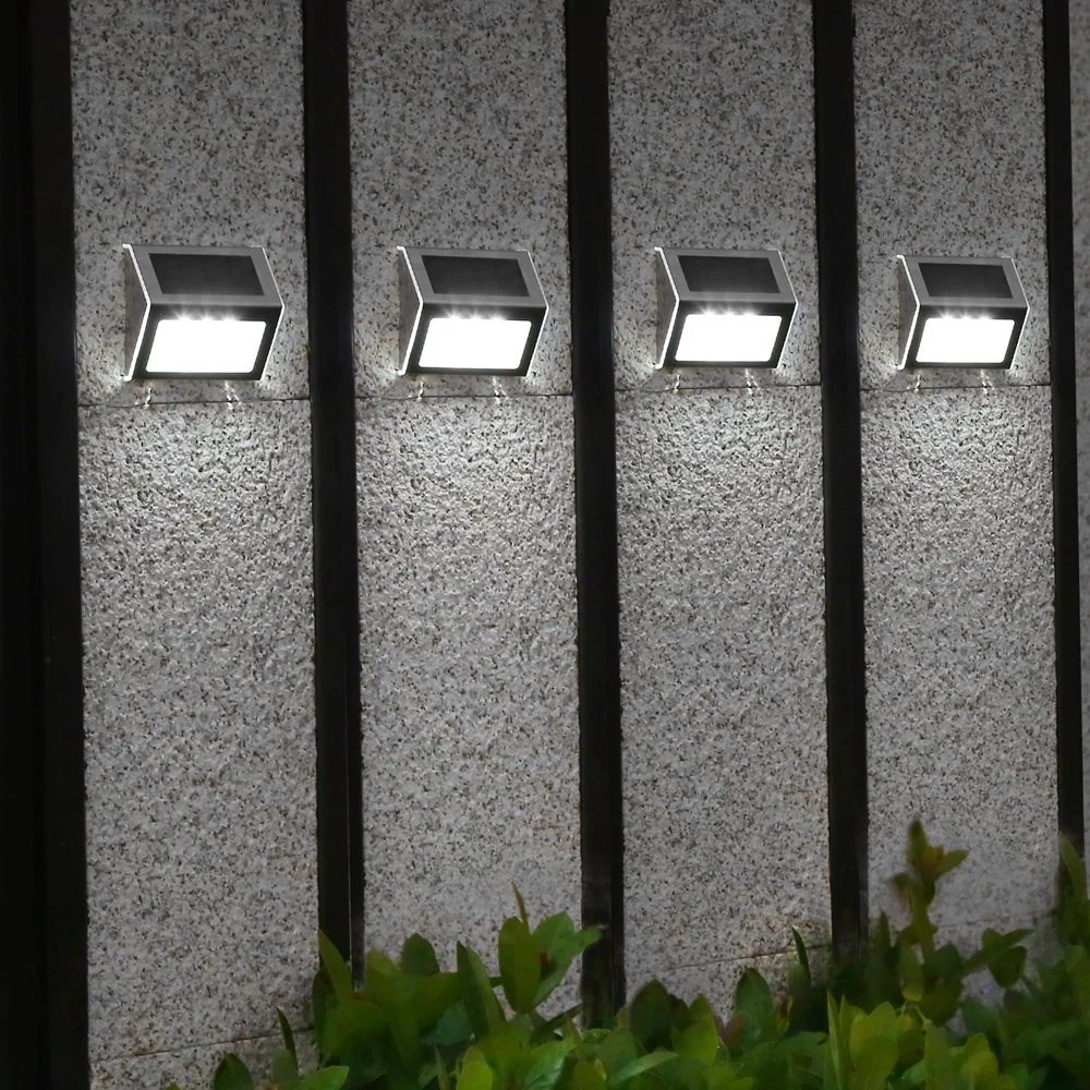 Solar Powered LED Garden Fence Motion Sensor Wall Sconce Light Security Lights Outdoor IP45 Waterproof Wall Mounted