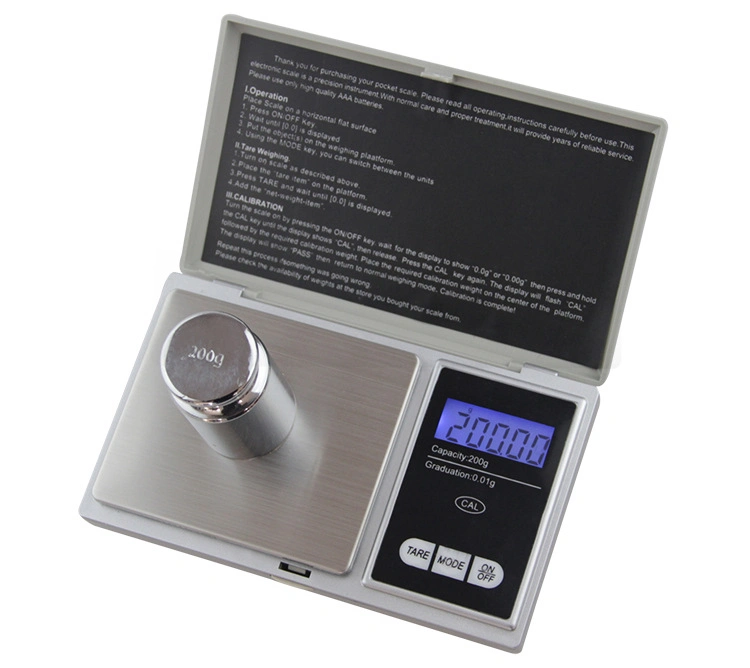 500g/0.1g 200g/0.01g High Precision Electronic Scales Jewelry Pocket Digital Scales