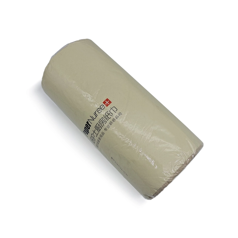 Single Roll Individually Plastic Wrap 2ply 20GSM 75 Sheets Unbleached Natural Recycled Pulp Paper Kitchen Roll Paper Towel