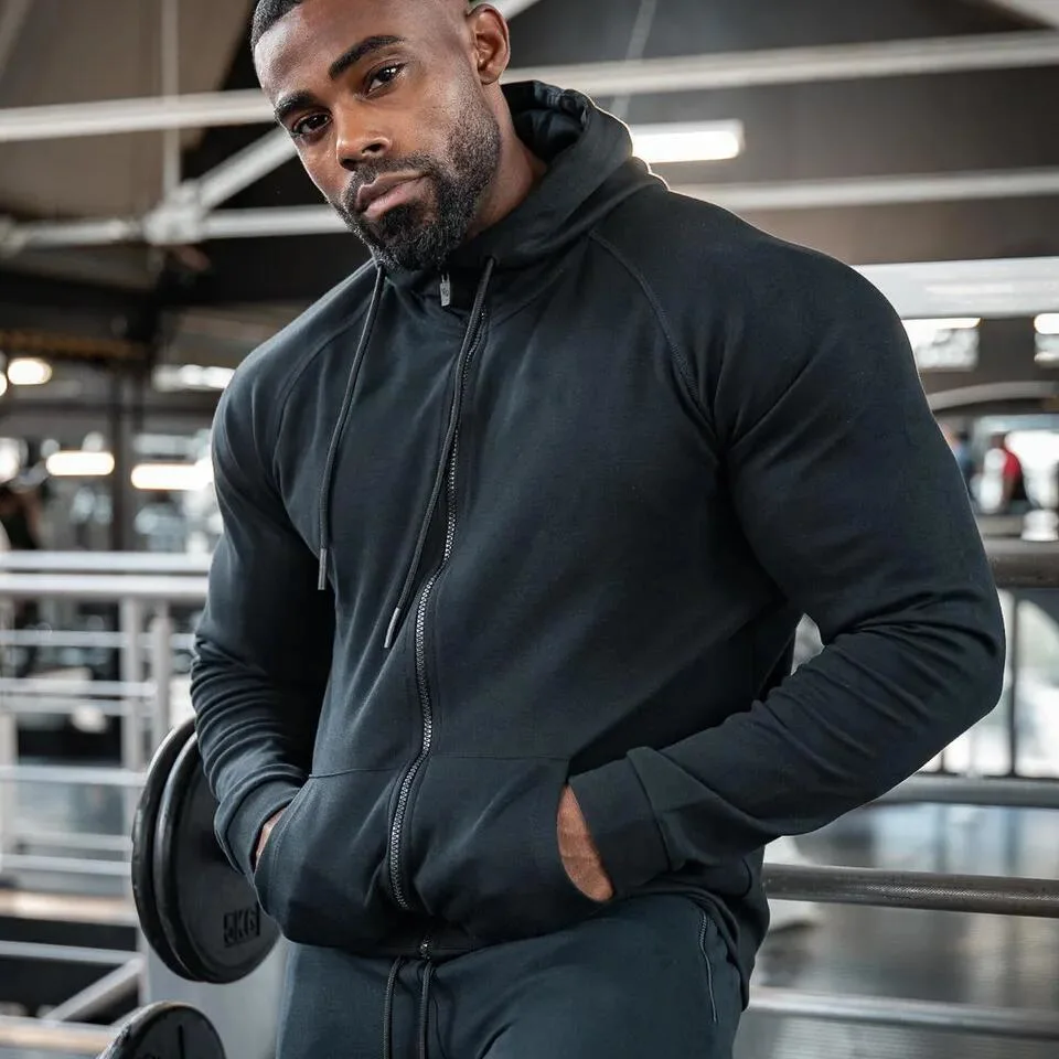 Conjuntos de ginásio Outdoor Sport para homem fatos de treino Sportswear para homem conjunto de duas peças Hoodies para homem