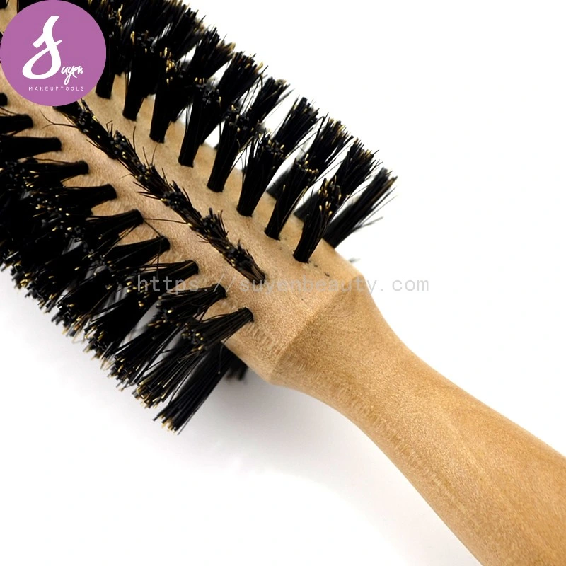 FSC Wood Handle Round Hair Dressing Styling Brush