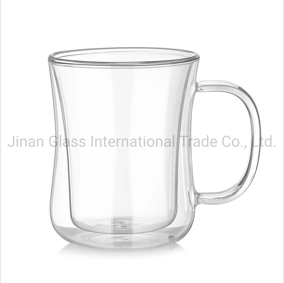 Tasse à café haute hauteur en verre borosilicaté à double étage Creative Slim Cup Tasse à lait