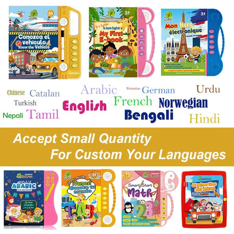 Ebook Learning Kids Bilingual French English Electronic Talking Books Children Learning Machine