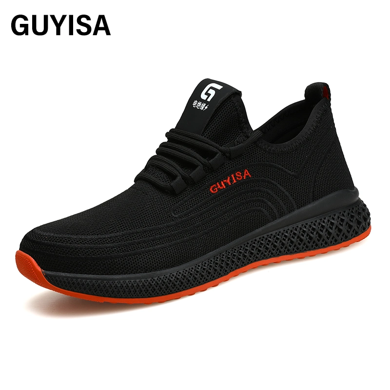 حذاء الأمان الخفيف ذو الأصابع الفولاذية للعمل في الهواء الطلق والأزياء والمتاح بتخفيض ساخن من Guyisa Trend.