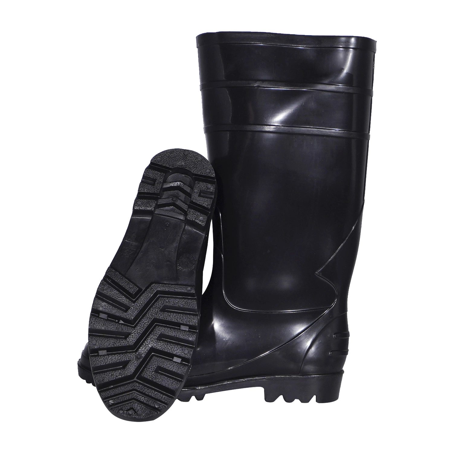 Best Selling Rain Boots Cheap PVC Boots Safety Rain Boots PVC Black Work Rain Boots for Food Industry Stuff/Oil Field