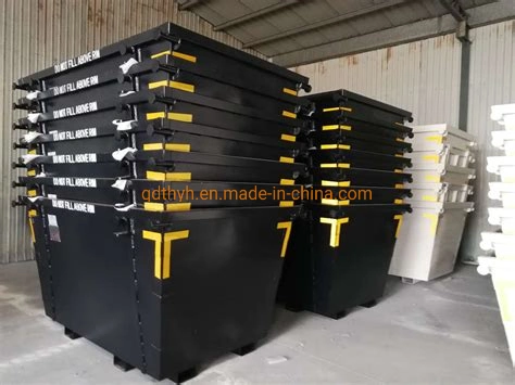 2m3 to 10m3 Heavy Duty Outdoor Mobile Open Flat Top Skip Bin