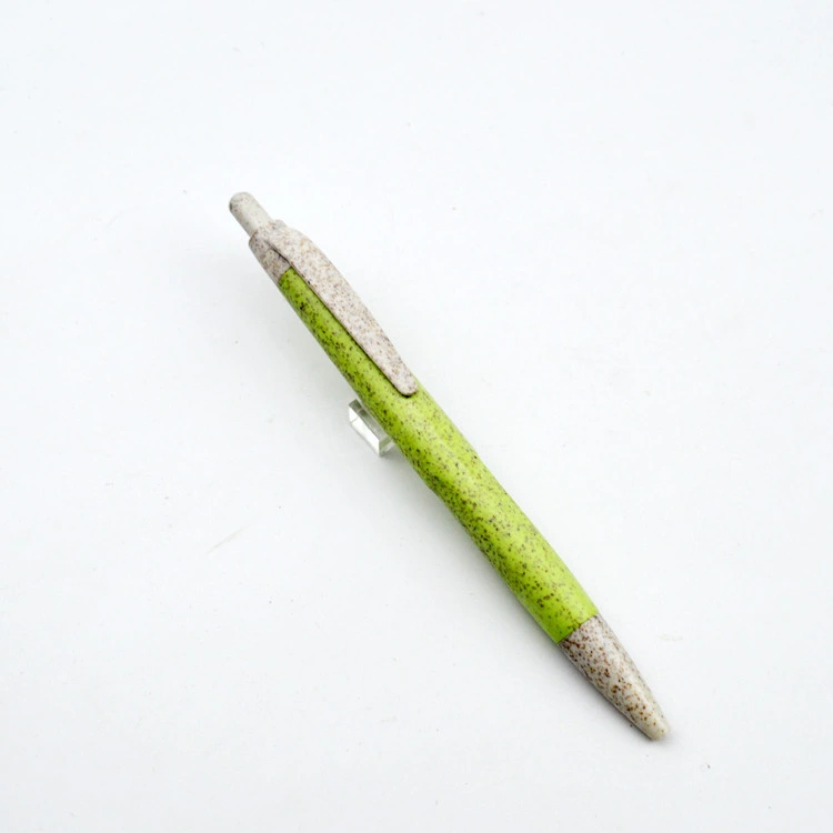 Promotional Eco Friendly Multi Colored Recycled Wheat Straw Ball Pen